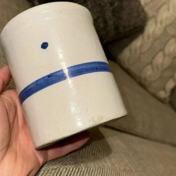 Vintage Wesson Oil crock kitchen utensil storage holder stoneware - Picture 15 of 16